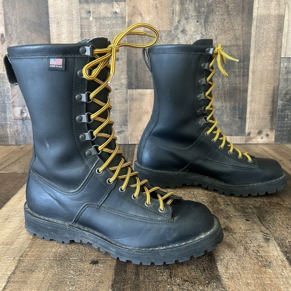 Danner Black Boots with Yellow Laces - Picture 12 of 12